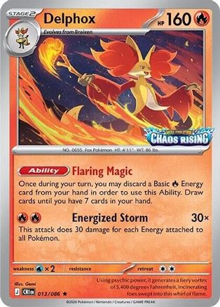 Delphox 013/086 - Holofoil Miscellaneous Cards & Products - Rare