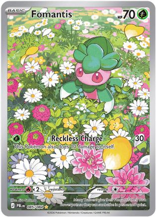 Fomantis 085/084 - Holofoil ME05 Pitch Black - Illustration Rare