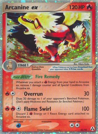 Arcanine ex 083 - Holofoil Legend Maker - Ultra Rare