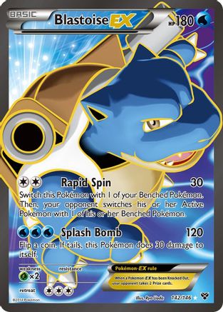 Blastoise EX (142 Full Art) 142 - Holofoil XY Base Set - Ultra Rare