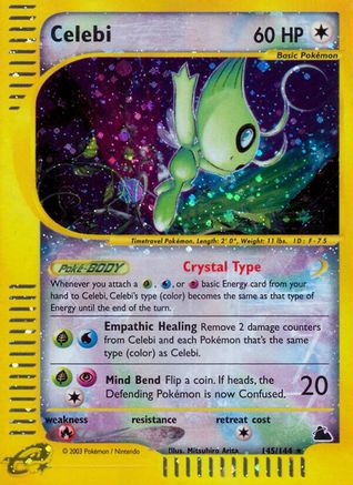Celebi 145 - Reverse Holofoil Skyridge - Secret Rare