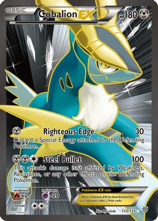 Cobalion EX (133 Full Art) 133 - Holofoil Plasma Storm - Ultra Rare