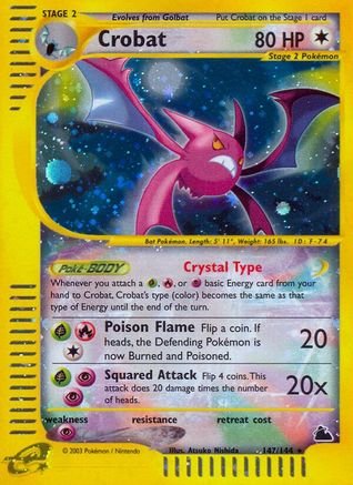 Crobat (147) 147 - Holofoil Skyridge - Secret Rare