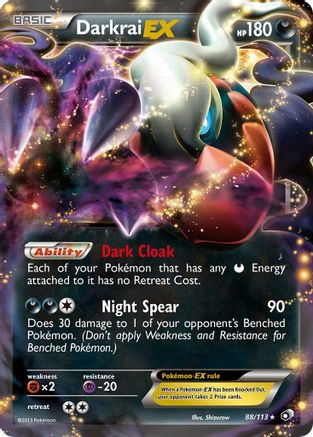 Darkrai EX 088/113 - Holofoil Legendary Treasures - Ultra Rare