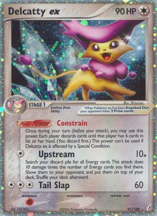 Delcatty ex 091/100 - Holofoil Crystal Guardians - Ultra Rare