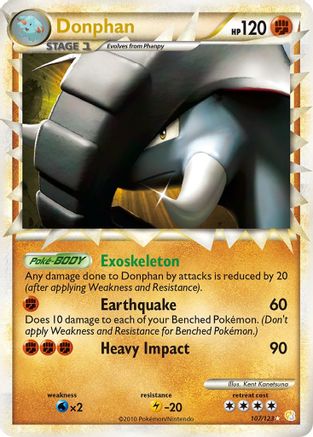 Donphan (Prime) 107/123 - Holofoil HeartGold SoulSilver - Ultra Rare