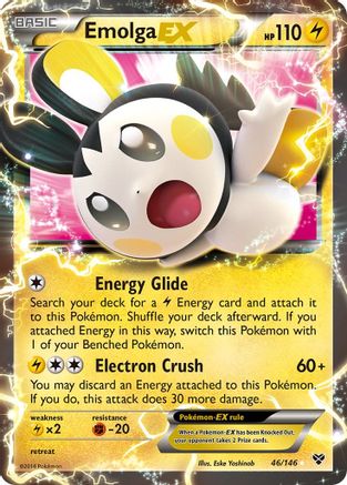 Emolga EX 046/146 - Holofoil XY Base Set - Ultra Rare