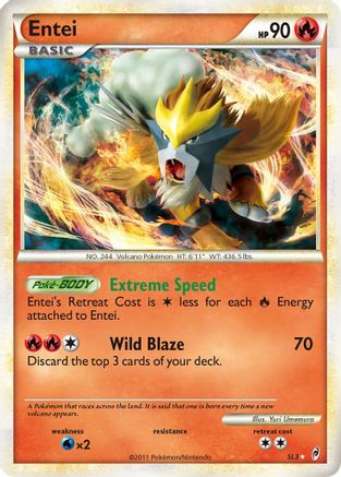 Entei (Shiny) SL3 - Holofoil Call of Legends - Shiny Holo Rare