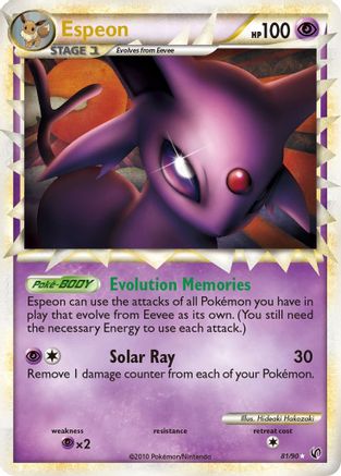 Espeon (Prime) 081/90 - Holofoil Undaunted - Ultra Rare