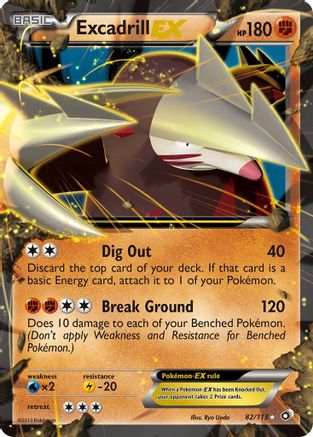 Excadrill EX 082 - Holofoil Legendary Treasures - Ultra Rare