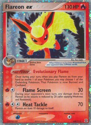 Flareon ex 108 - Holofoil Delta Species - Ultra Rare