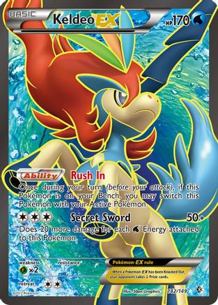 Keldeo EX (142 Full Art) 142 - Holofoil Boundaries Crossed - Ultra Rare