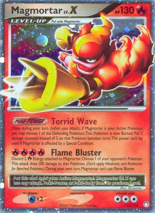 Magmortar Lv.X 123/123 - Holofoil Mysterious Treasures - Ultra Rare