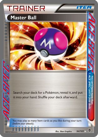 Master Ball 094 - Holofoil Plasma Blast - Rare Ace