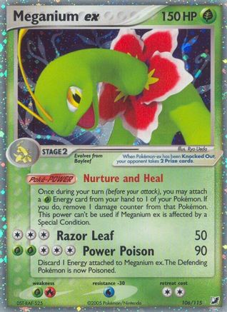 Meganium ex 106 - Holofoil Unseen Forces - Ultra Rare