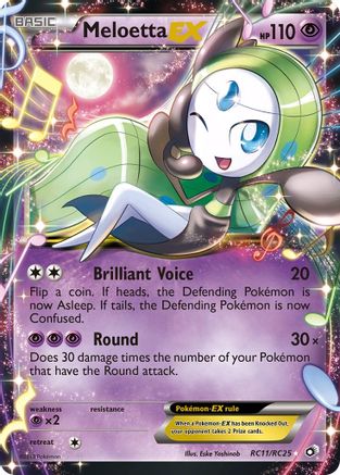 Meloetta EX RC11/RC25 - Holofoil Legendary Treasures Radiant Collection - Ultra Rare