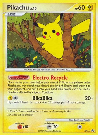 Pikachu DP16 - Holofoil Diamond and Pearl Promos - Promo