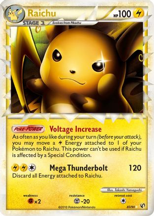 Raichu (Prime) 083 - Holofoil Undaunted - Ultra Rare