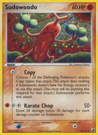 Sudowoodo 015 - Reverse Holofoil Unseen Forces - Holo Rare