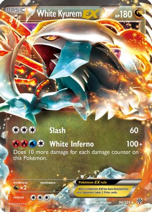 White Kyurem EX 096/135 - Holofoil Plasma Storm - Ultra Rare