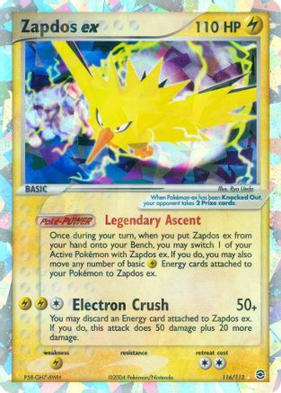 Zapdos ex 116 - Holofoil FireRed & LeafGreen - Secret Rare
