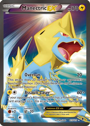 Manectric EX (113 Full Art) 113/119 - Holofoil XY Phantom Forces - Ultra Rare