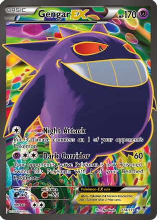Gengar EX (114 Full Art) 114/119 - Holofoil XY Phantom Forces - Ultra Rare