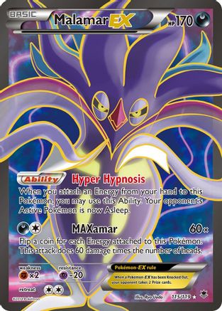 Malamar EX (115 Full Art) 115/119 - Holofoil XY Phantom Forces - Ultra Rare