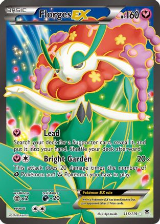 Florges EX (116 Full Art) 116/119 - Holofoil XY Phantom Forces - Ultra Rare
