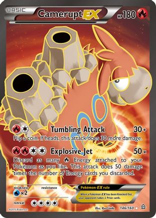 Camerupt EX (146 Full Art) 146 - Holofoil XY Primal Clash - Ultra Rare