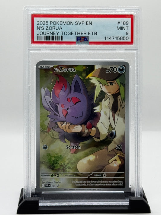 PSA 9 Pokemon N's Zorua #189 Scarlet Violet Promo
