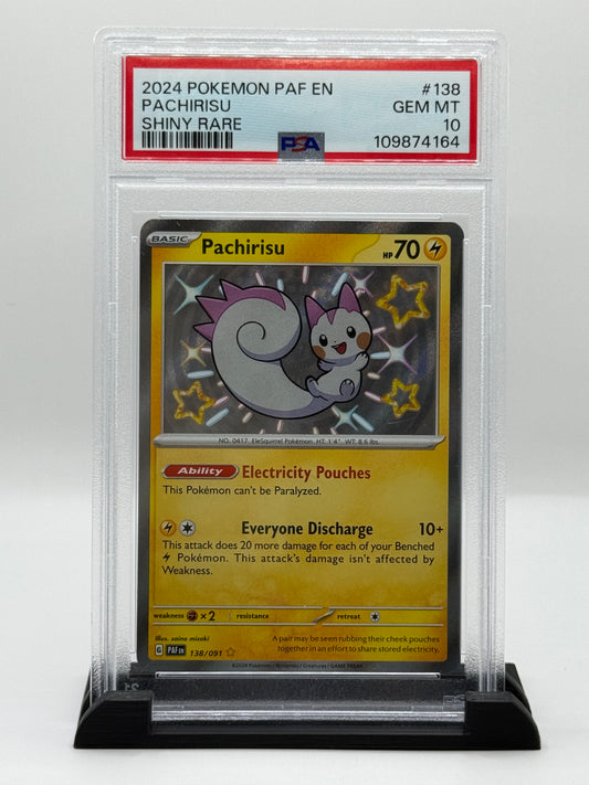 PSA 10 2024 Pokémon Scarlet & Violet Paldean Fates Pachirisu #138