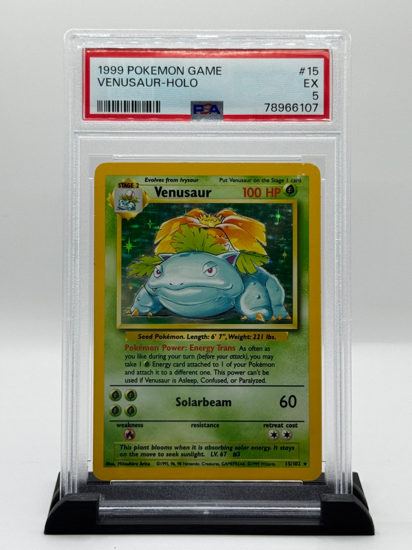PSA 5 2000 Pokemon Base Set 2 Holo Venusaur #18