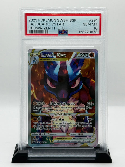 PSA 10 2023 Pokemon Sword and Shield Black Star Promo Lucario VSTAR #SWSH291