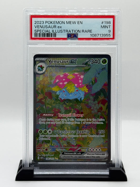 PSA 9 2023 Pokémon Scarlet and Violet 151 Special Illustration Rare Venusaur Ex #198