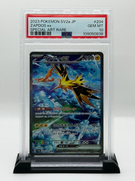 PSA 10 2023 Pokémon Scarlet and Violet Strength Expansion Pack 151 Japanese Special Art Rare Zapdos Ex #204