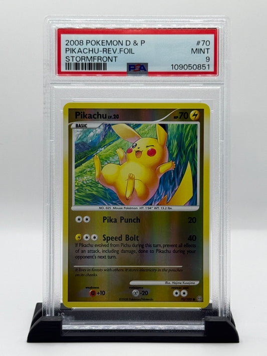 PSA 9 2008 Pokémon Diamond & Pearl Stormfront Pikachu-Reverse #70