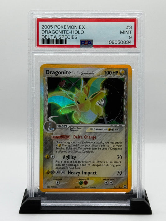 PSA 9 2005 Pokémon Ex Delta Species Holo Dragonite #3
