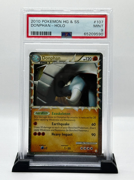 PSA 9 2010 Pokémon Heartgold Soulsilver Donphan #107