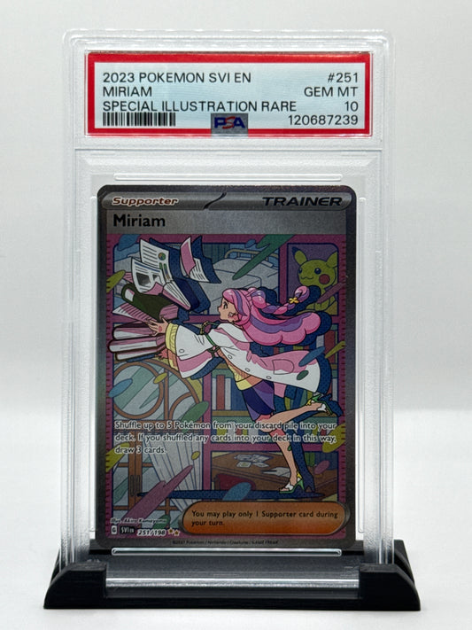 PSA 10 2023 Pokémon Scarlet and Violet Special Illustration Rare Miriam #251