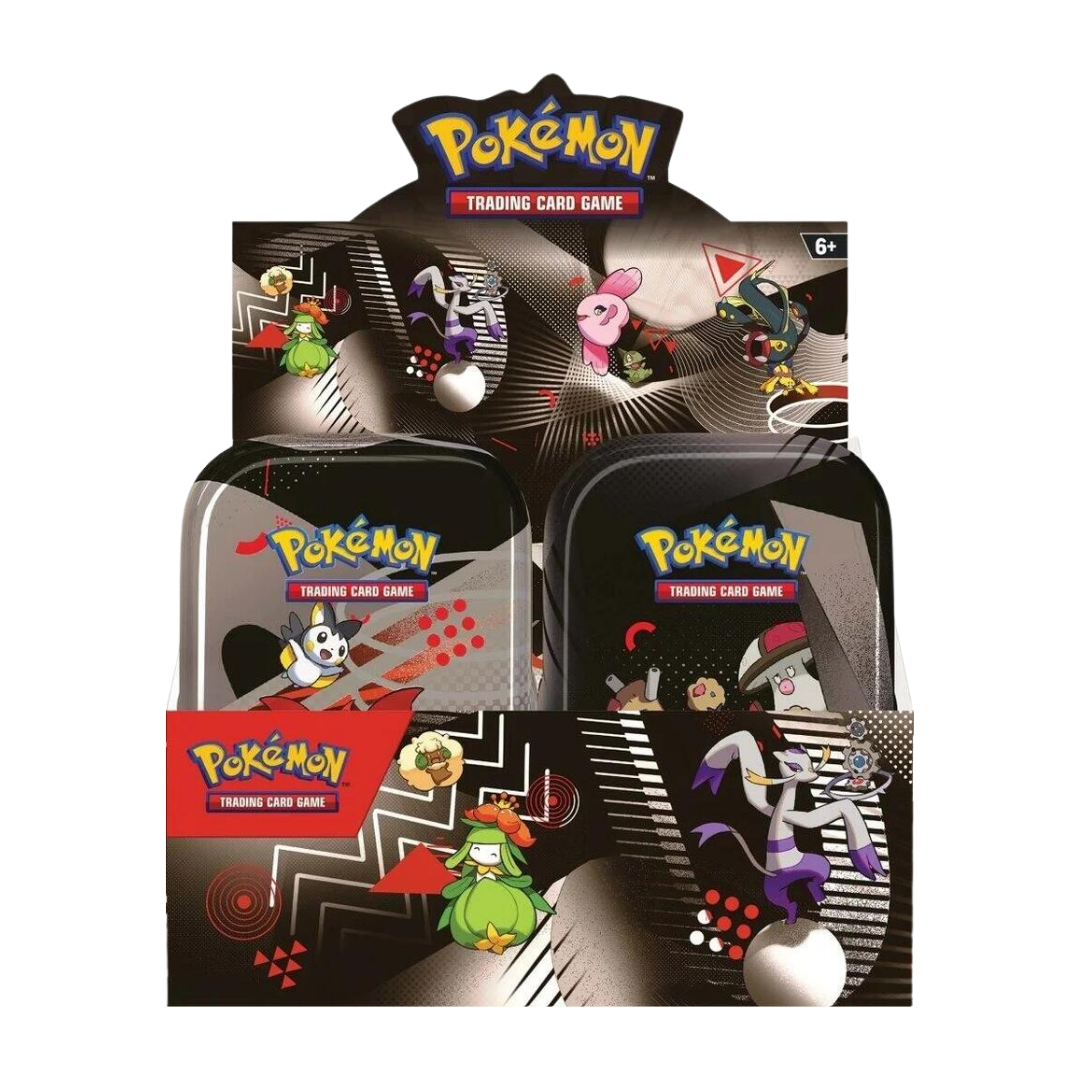 Pokémon Sealed Unova Mini Tin Display (Black Bolt White Flare)