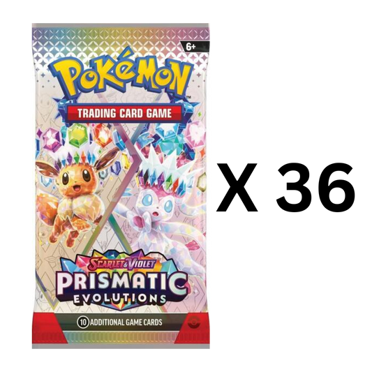 Pokémon Prismatic Evolutions 36 Loose Pack Bundle