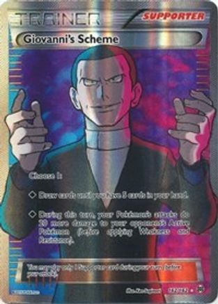 Giovanni's Scheme (Full Art) 162/162  - Holofoil XY  BREAKthrough - Ultra Rare