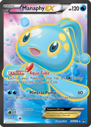 Manaphy EX (Full Art) 116/122  - Holofoil XY  BREAKpoint - Ultra Rare
