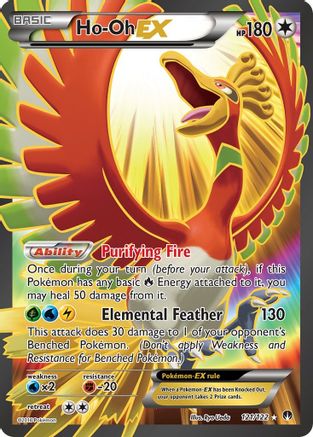 Ho-Oh EX (Full Art) 121/122  - Holofoil XY  BREAKpoint - Ultra Rare