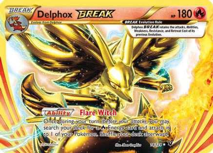 Delphox BREAK 014/124  - Holofoil XY  Fates Collide - Rare BREAK