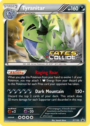 Tyranitar (Prerelease) XY130  - Holofoil XY Promos - Promo