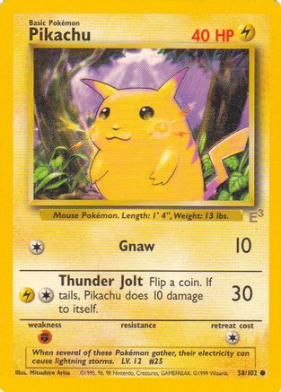 Pikachu 058/102  Miscellaneous Cards & Products - Promo