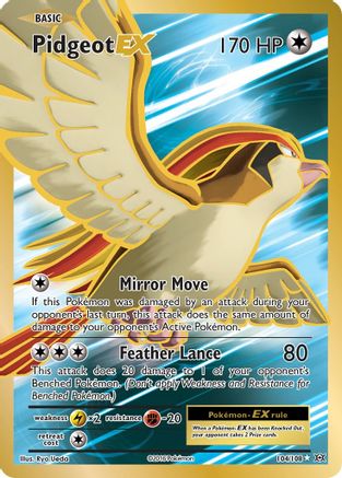 Pidgeot EX (Full Art) 104/108  - Holofoil XY  Evolutions - Ultra Rare