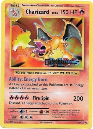 Charizard (XY Evolutions Prerelease) 011  - Holofoil XY Promos - Promo
